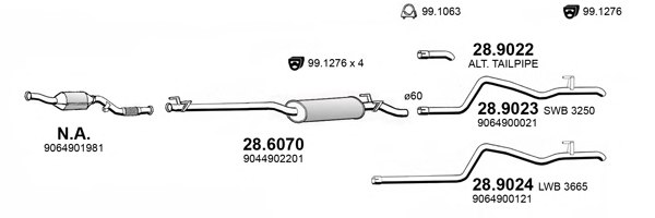 ASSO ART4147 Exhaust System